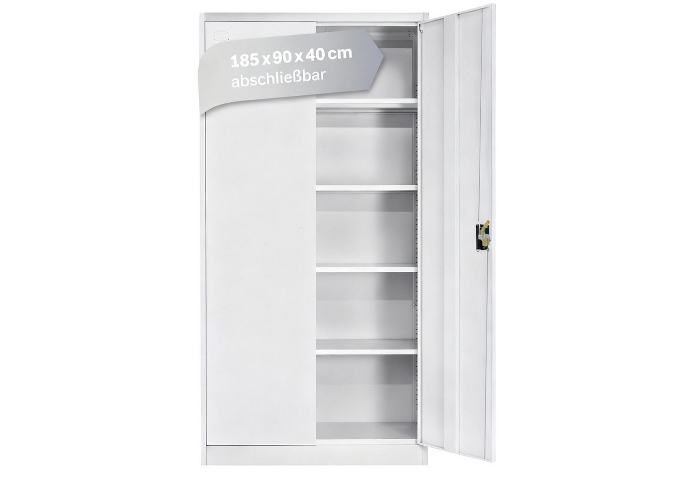 LagerZwei Aktenschrank Stahlschrank 185x90x40 cm (1-St) abschließbar