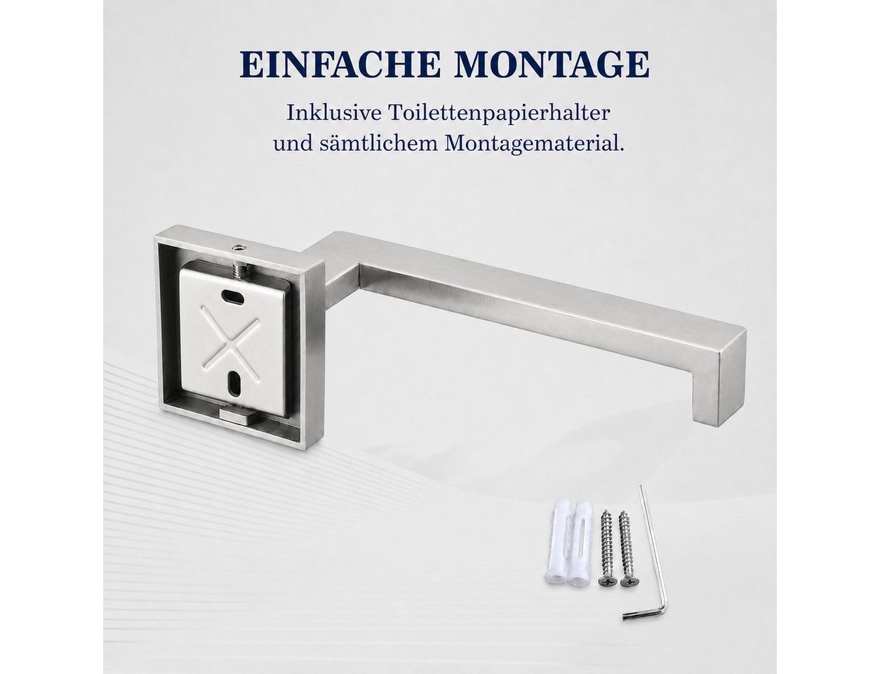 ibettertec Toilettenpapierhalter Toilettenpapierhalter ohne Bohren, Selbstklebend Klopapierhalter (Edelstahl Toilettenpapierhalter Rollenhalter Klorollenhalter WC Halter Papierhalter für Küche Toilette, Silber) Bild 4