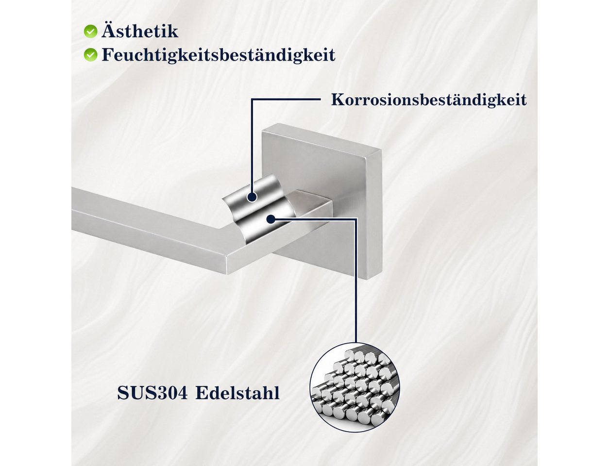ibettertec Toilettenpapierhalter Toilettenpapierhalter ohne Bohren, Selbstklebend Klopapierhalter (Edelstahl Toilettenpapierhalter Rollenhalter Klorollenhalter WC Halter Papierhalter für Küche Toilette, Silber) Bild 5