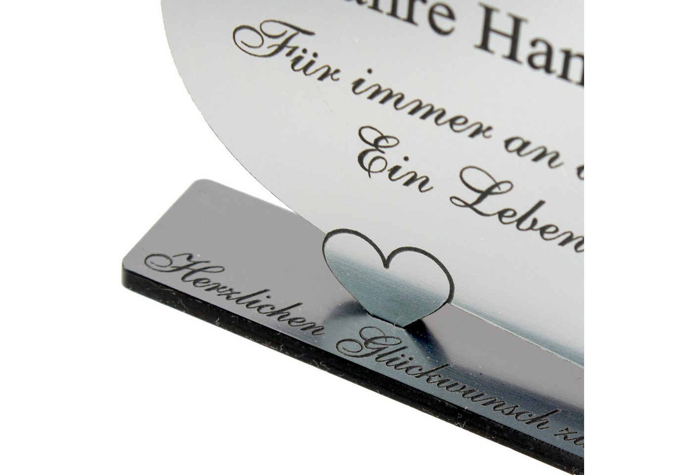 Dekolando Hochzeitskarte Silberne Hochzeit Geschenk 25 Jahre Silberhochzeit Herz Aufsteller 10 Bild 4