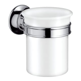 hansgrohe Zahnputzbecher Axor Montreux Glas, Halter Metall, Wandmontage, chrom