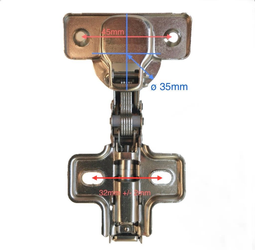 NELI Möbelbeschlag Scharniere mit Softclose (neu) passend für BESTA (IKEA) (8 St., Alle Sets inklusive Befestigungsmaterial), alle Scharniere mit Softclose, passend für BESTA (IKEA) Bild 4