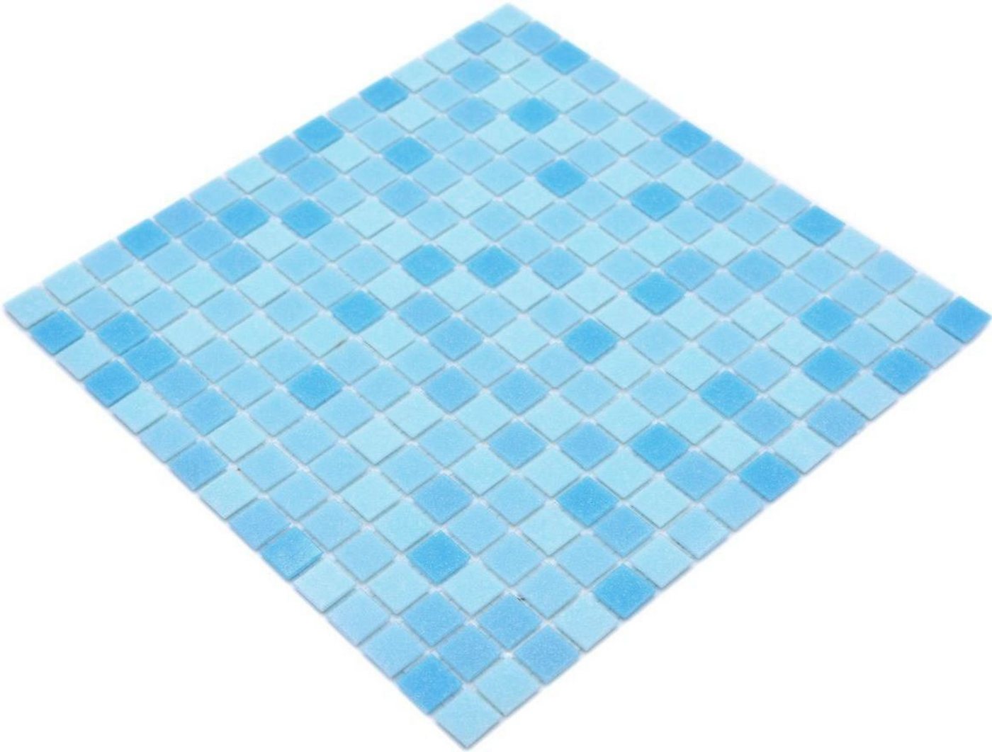 Mosani Bodenfliese Glasmosaik Mosaikfliesen hellblau Poolmosaik Bild 4