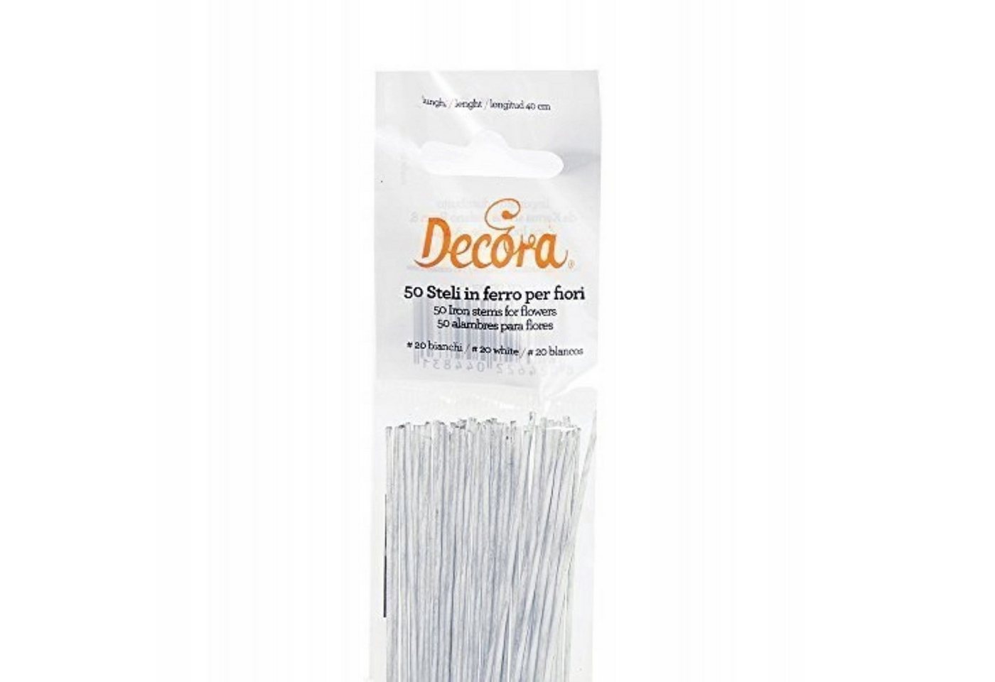 Decora Draht Weißer Floristendraht 30 Gauge (0,25 mm), für Zuckerdekorationen. Bild 2