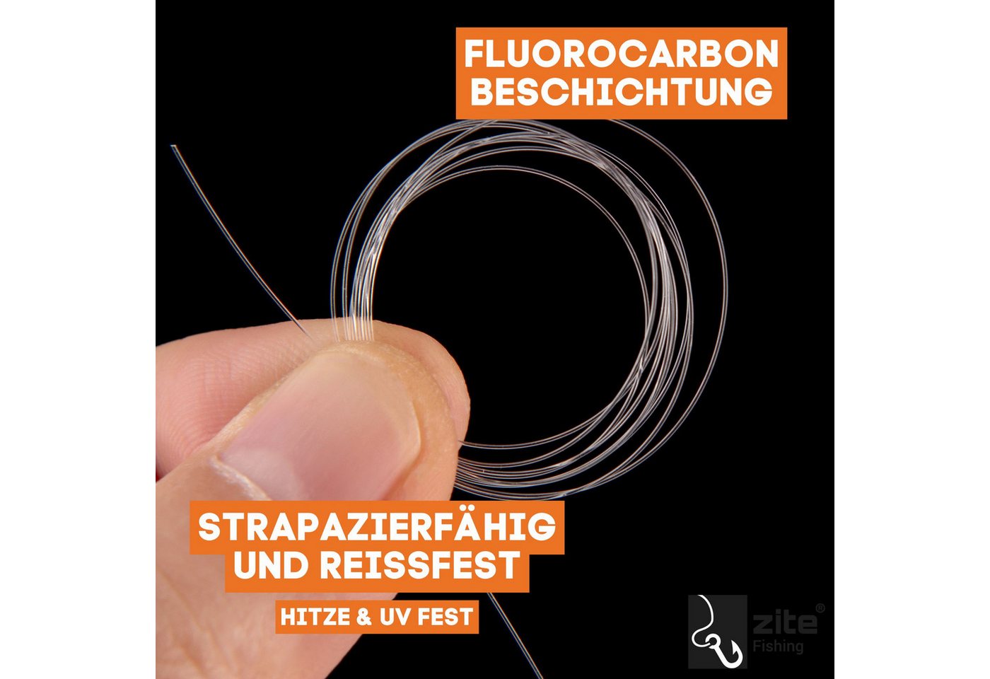Zite Vorfachschnur Fluorocarbon Vorfach Angelschnur Spinnfischen 30m Barsch Zander Hecht Bild 2