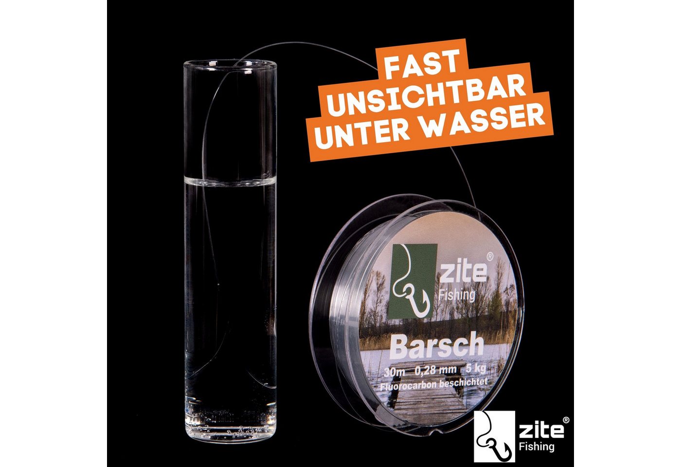 Zite Vorfachschnur Fluorocarbon Vorfach Angelschnur Spinnfischen 30m Barsch Zander Hecht Bild 4