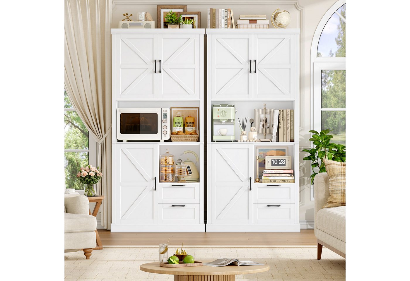 HOMECHO Küchenbuffet Küchenschrank mit 7 Fächern Bild 4