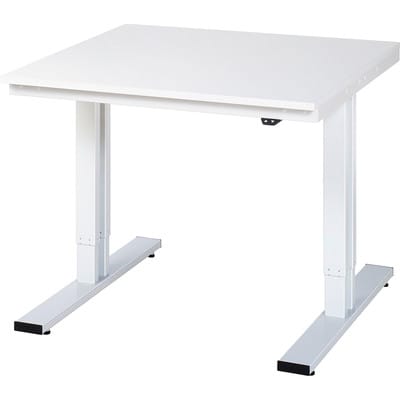 RAU Werktisch adlatus 300 elektrisch höhenverstellbar Arbeitsplatte mit Melaminharzbeschichtung 1000 mm x 1000 mm
