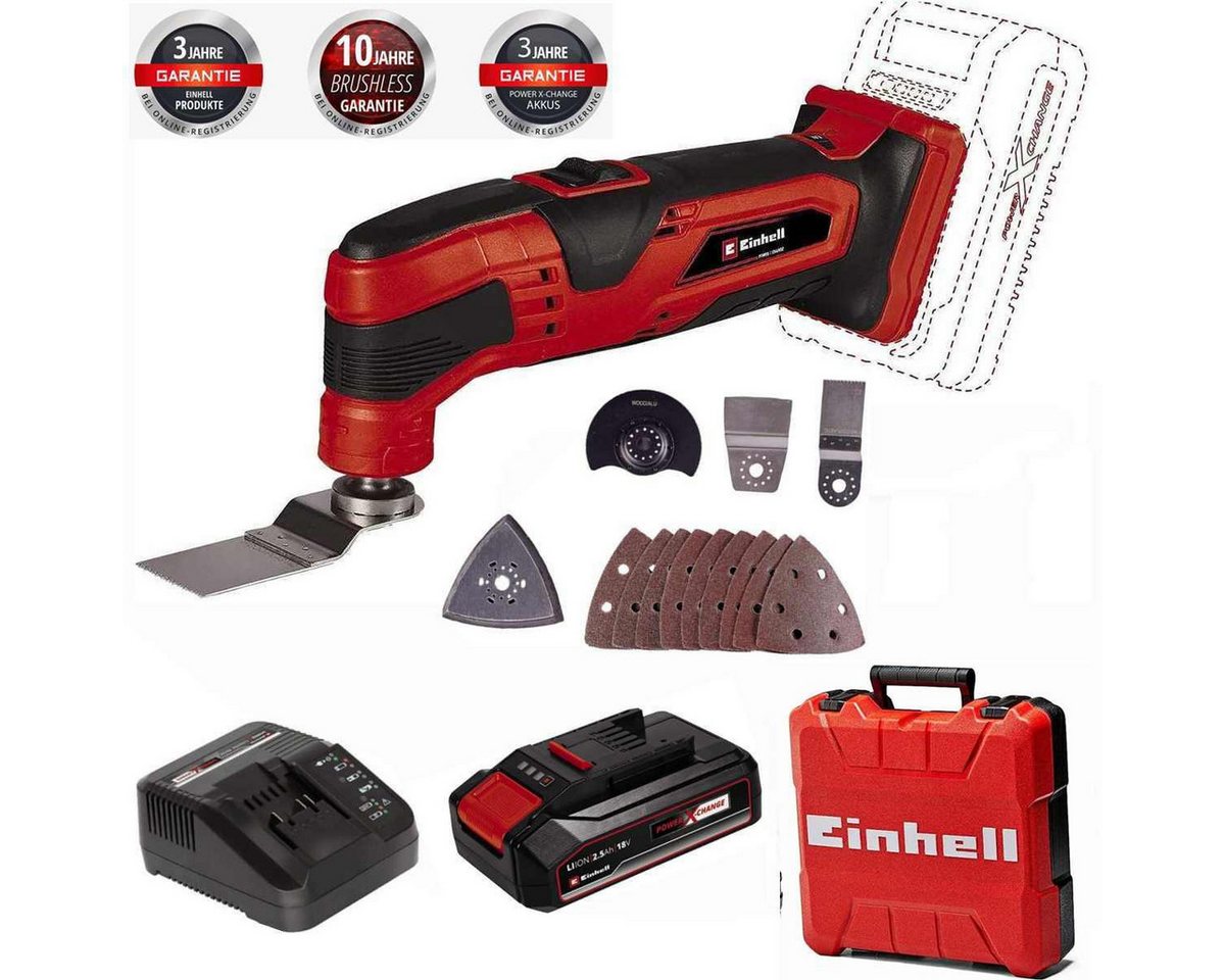 Einhell Akku-Multifunktionswerkzeug Multifunktionswerkzeug TC-MG 18 Li 18V Akku 2.5 Ah Ladegerät + Koffer Bild 5
