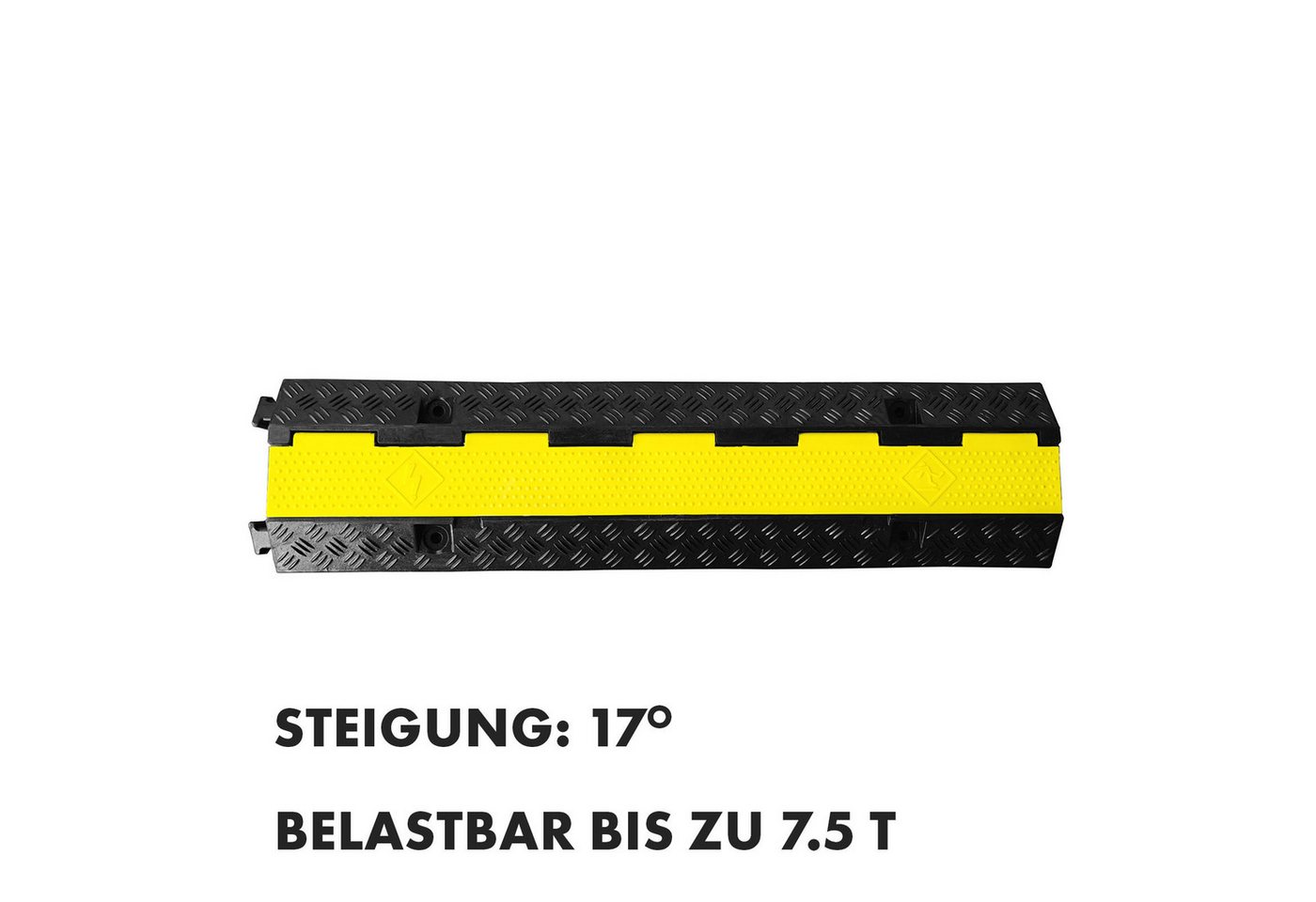 Floordirekt Kabelkanal Kabelbrücke Peak, Stabile Gummibrücke, Erweiterungsmöglichkeit für sicheren Schutz