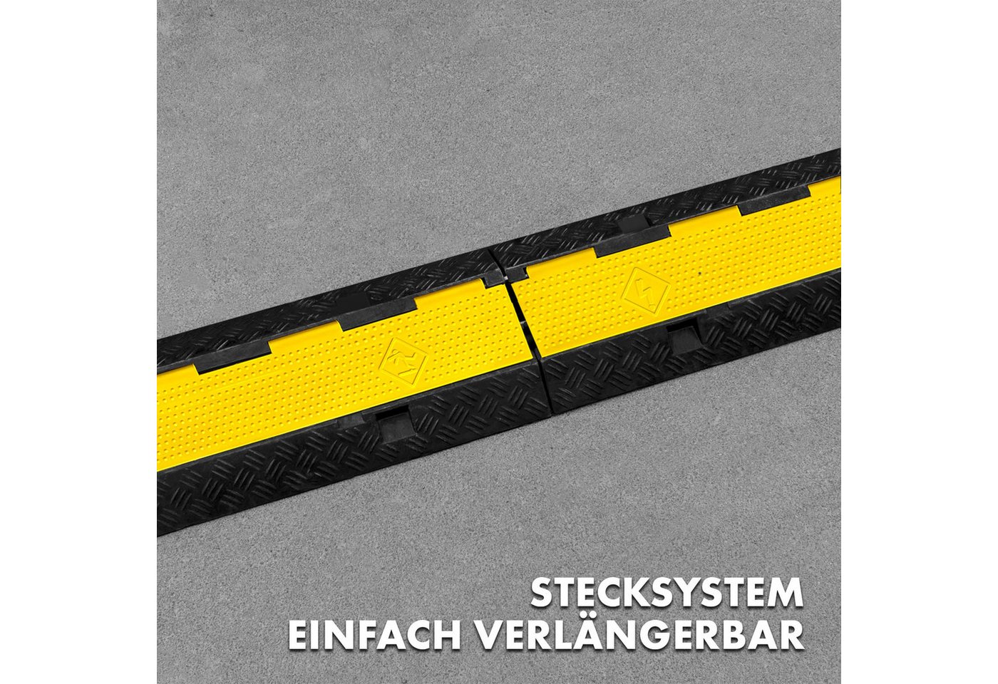 Floordirekt Kabelkanal Kabelbrücke Peak, Stabile Gummibrücke, Erweiterungsmöglichkeit für sicheren Schutz Bild 5