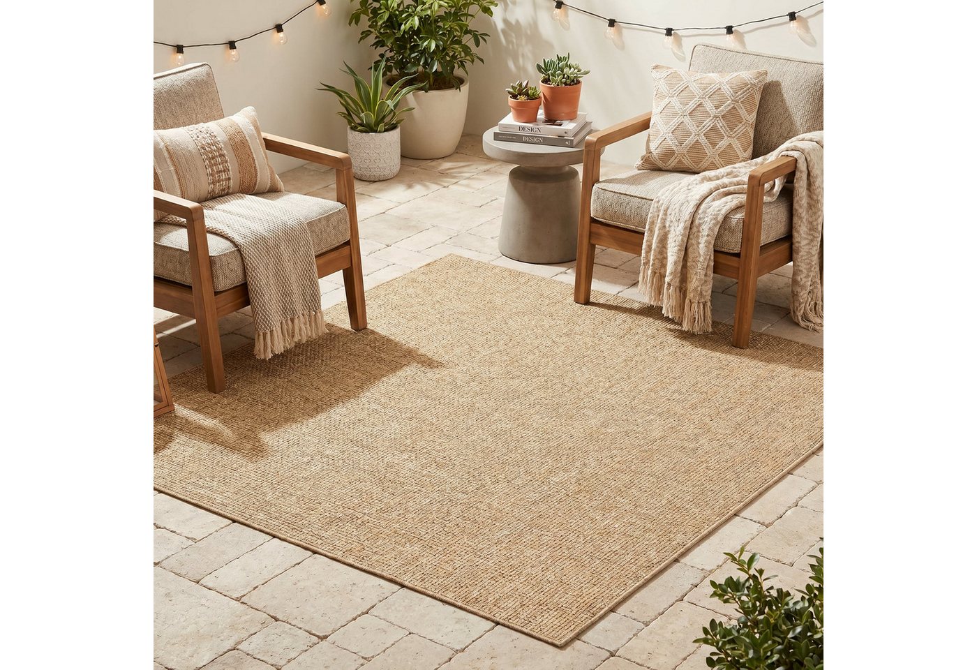 Tapiso Outdoorteppich YUCANA, quadratisch, Höhe: 6 mm, quadratisch, wetterfest und UV-beständig Bild 4