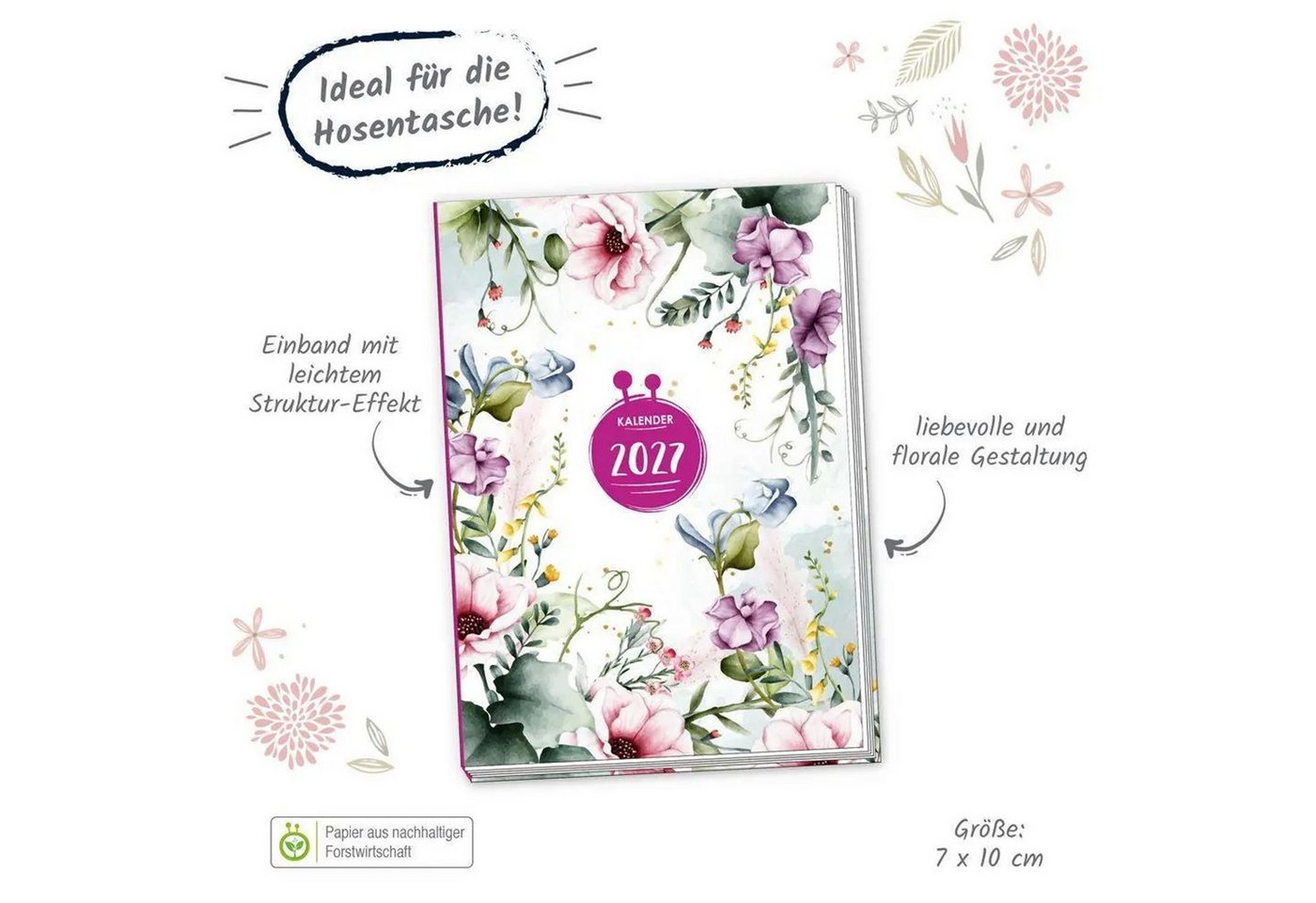 Trötsch Verlag Taschenkalender TRÖTSCH - Taschenkalender A7 Nature 2027