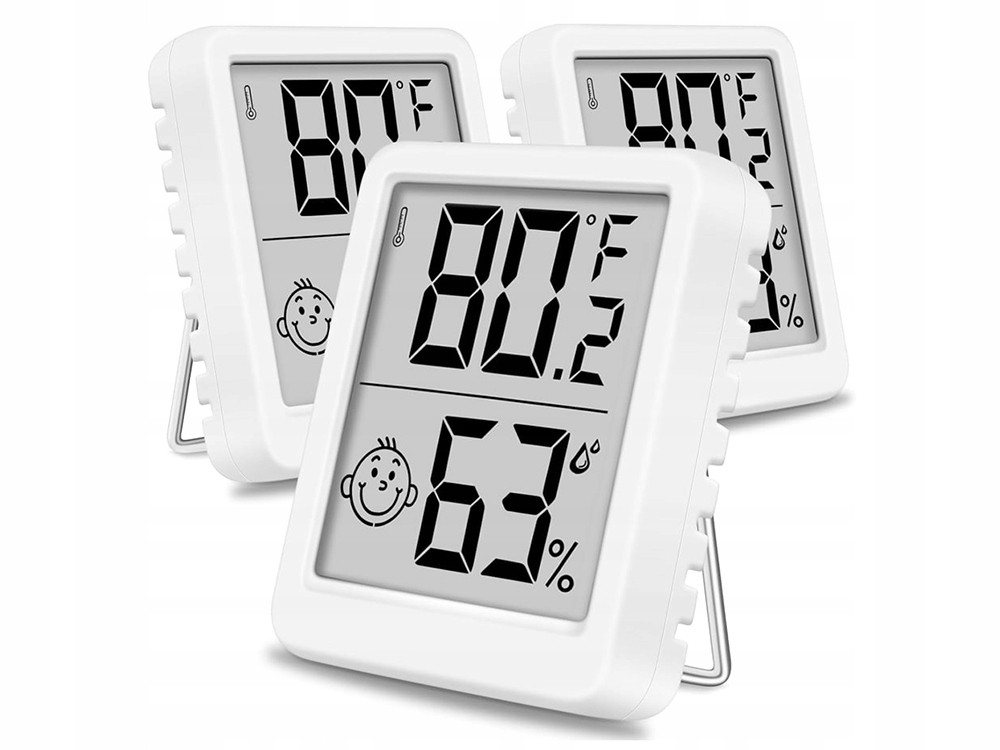 VERK GROUP Hygrometer Digital Hygrometer Thermometer Luftfeuchtigkeit Temperaturmesser, (1-St), LCD-Display, Hygrometerfunktion Bild 3