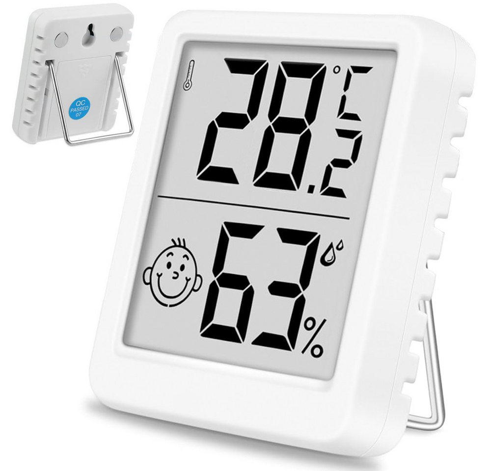 VERK GROUP Hygrometer Digital Hygrometer Thermometer Luftfeuchtigkeit Temperaturmesser, (1-St), LCD-Display, Hygrometerfunktion Bild 4