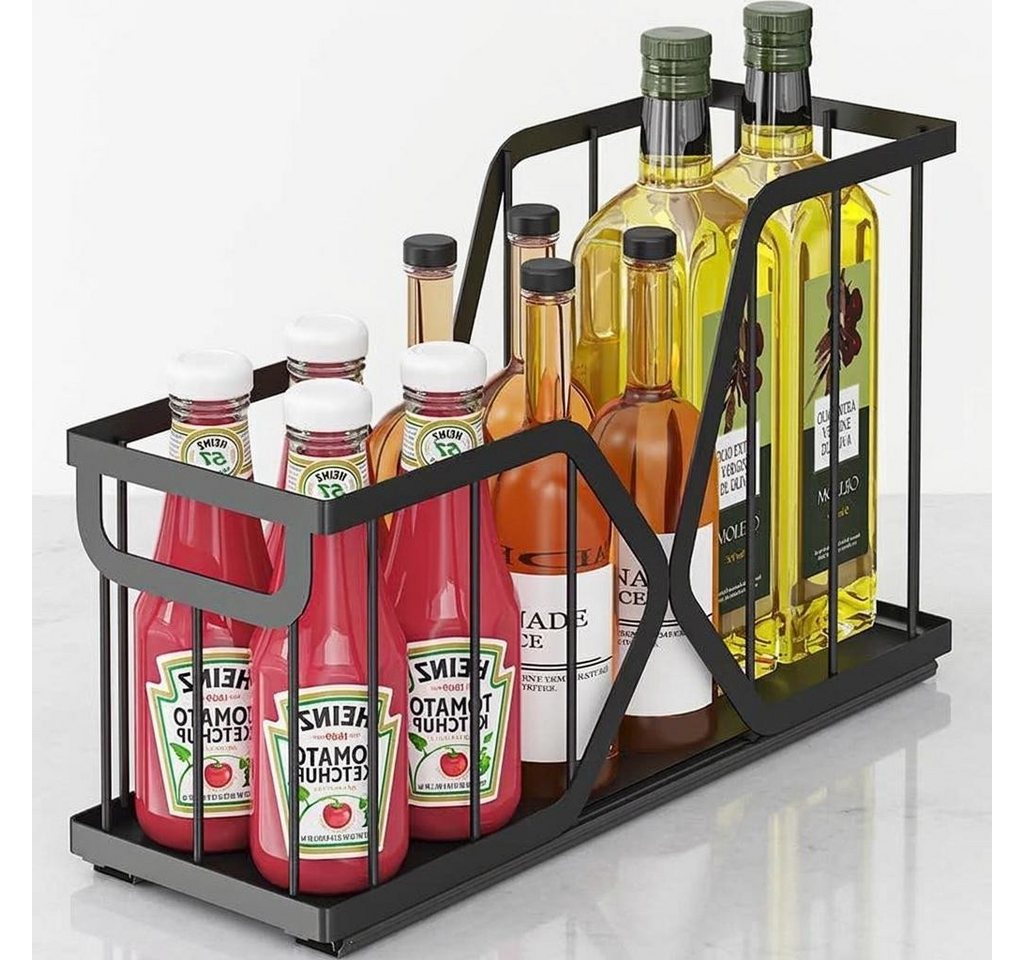 GarveeMore Küchenorganizer-Set Schmaler ausziehbarer Schrankorganizer Küchenauszug, 42×14×26 cm Bild 4