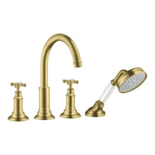 hansgrohe Fertigmontageset Axor Montreux 4-L-BW-Rand-Arm., m Kreuzgr., brush. br