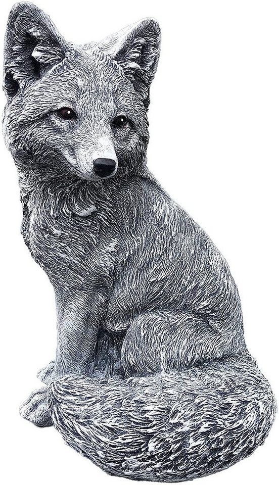 Stone and Style Gartenfigur Frostfeste Steinfigur Fuchs groß