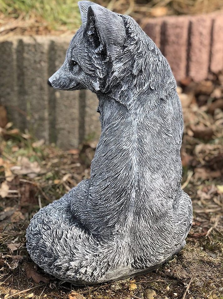 Stone and Style Gartenfigur Frostfeste Steinfigur Fuchs groß Bild 2