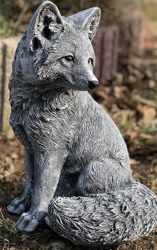 Stone and Style Gartenfigur Frostfeste Steinfigur Fuchs groß Bild 3