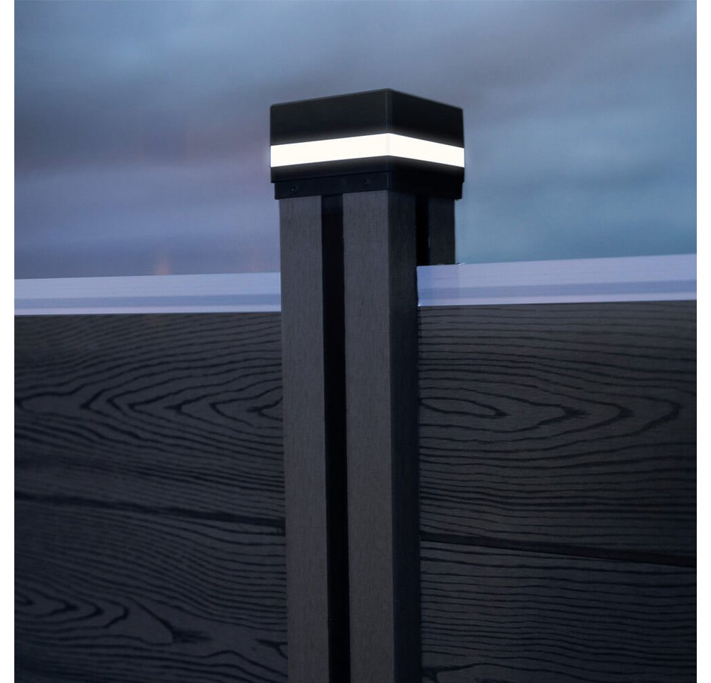 HOME DELUXE Pfostenkappe Pfostenabdeckung mit Solar LED Beleuchtung (8 St) Bild 3
