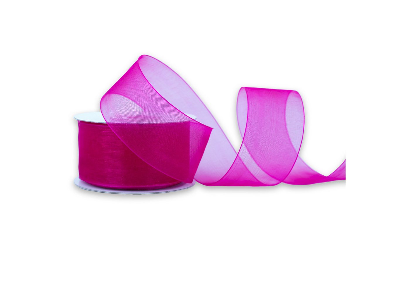 Creativery Organzaband, Organzaband 38mm x 25m Rolle Fuchsia