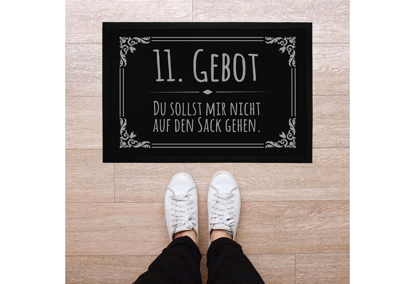 MoonWorks Fußmatte Fußmatte mit lustigem Spruch 11.Gebot: Du sollst mir nicht auf den, rechteckig Bild 2