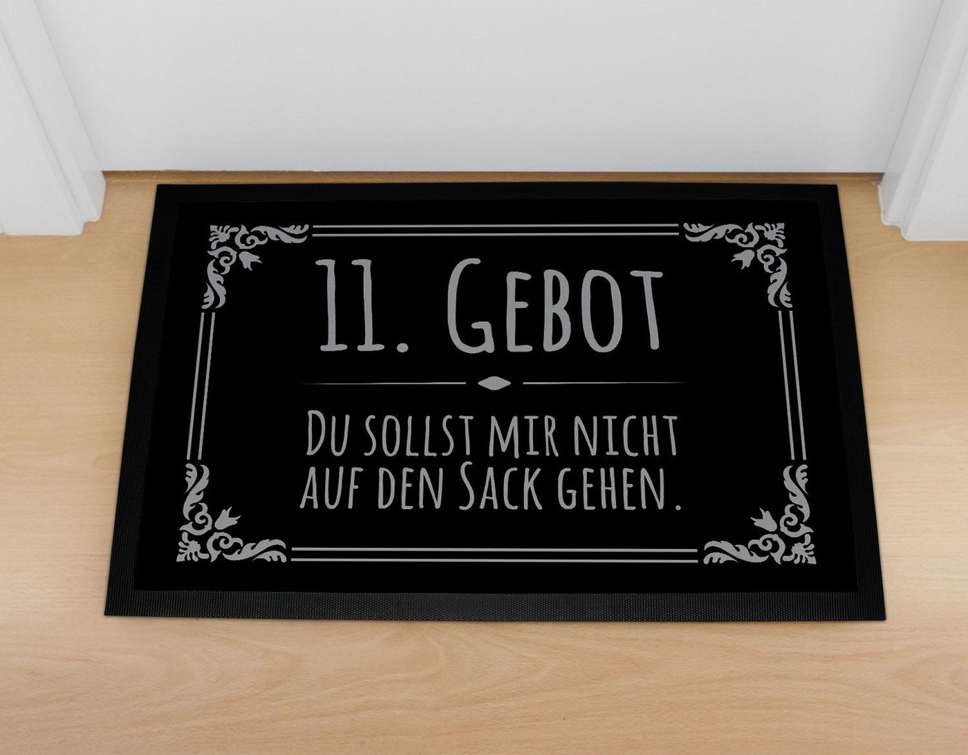 MoonWorks Fußmatte Fußmatte mit lustigem Spruch 11.Gebot: Du sollst mir nicht auf den, rechteckig Bild 3