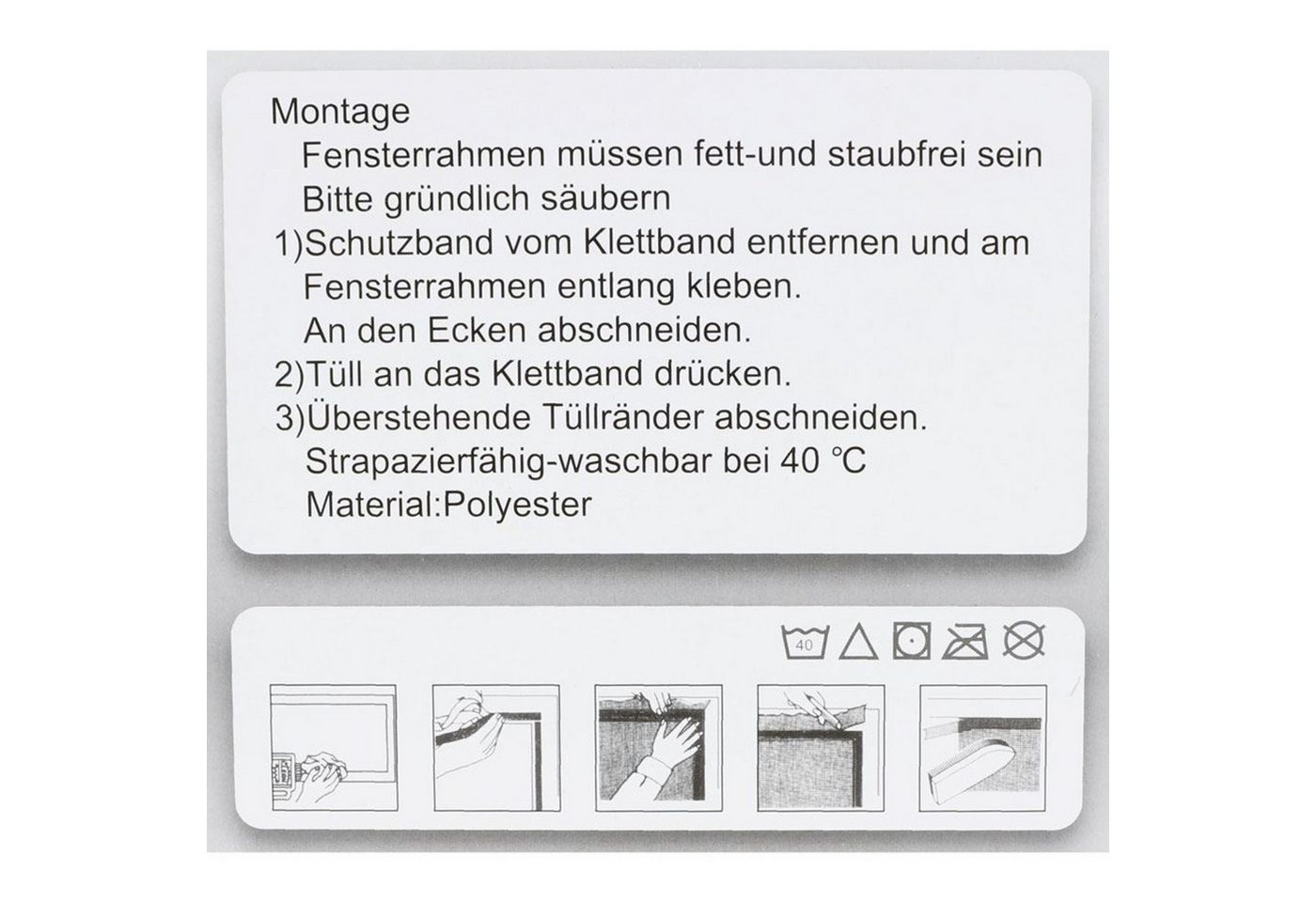 BURI Fliegengitter-Gewebe Fliegengitter weiß für Fenster 150x150cm Insektenschutz Insektennetz Bild 2