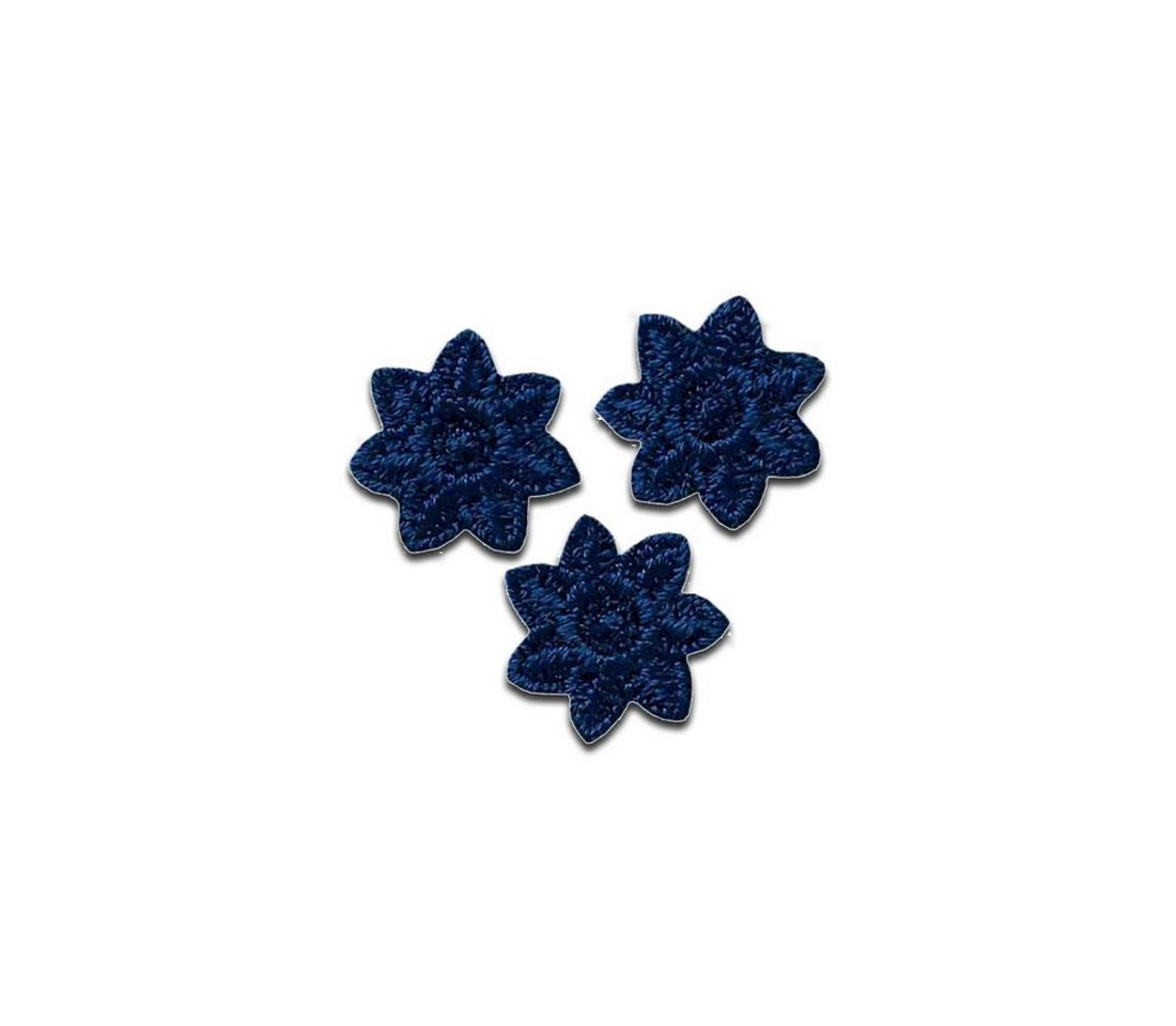 Mono-Quick Aufnäher Bügelbild, Aufbügler, Applikationen, Patches, Flicken, zum aufbügeln, PES, NY, RY, 3 Sternchen blau - Größe: 1,5 x 1,5 cm Bild 3
