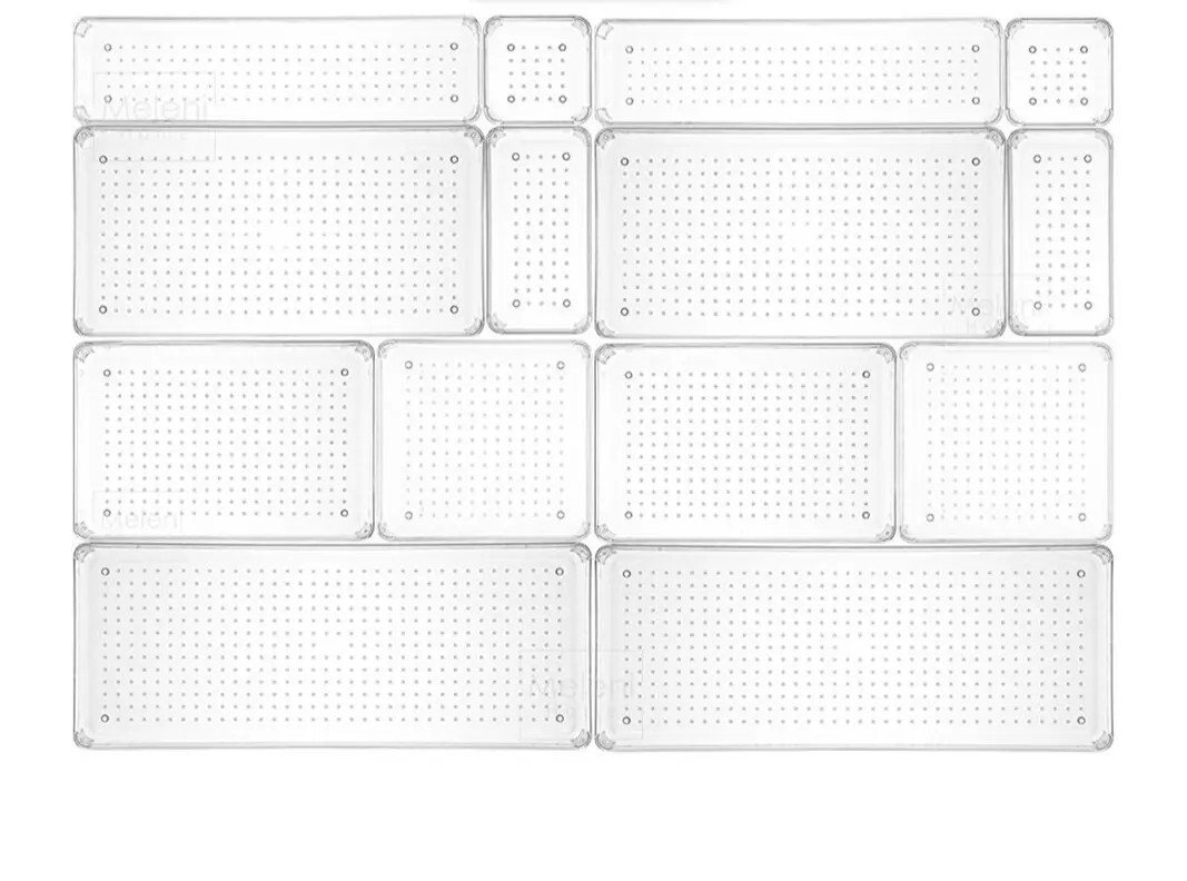 Parpalinam Badorganizer Organizer Schubladen Organizer mit 7 Größen, Schubladen Ordnungssystem (Spar-Set, 14 St)