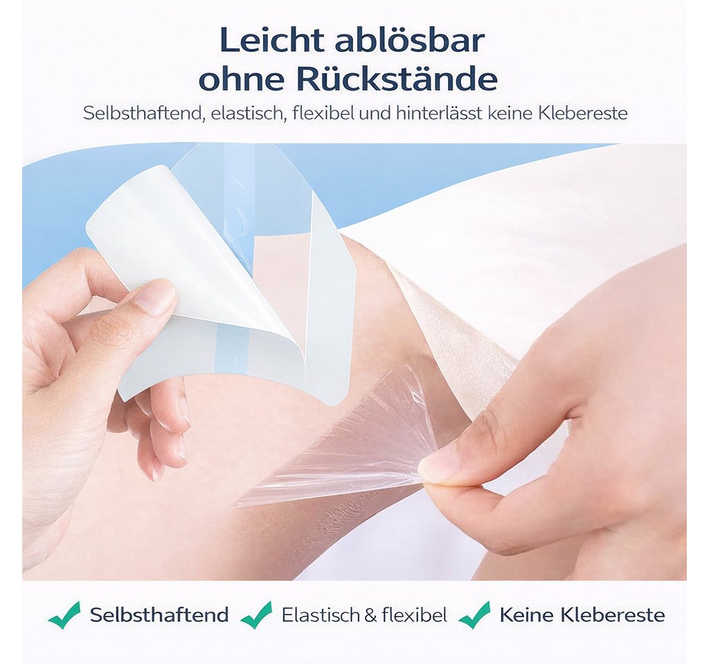 COOL-i ® Klebestreifen 30er Set Oberschenkel Pflaster, transparent, selbsthaftend, schweißresistent & hautfreundlich Bild 2