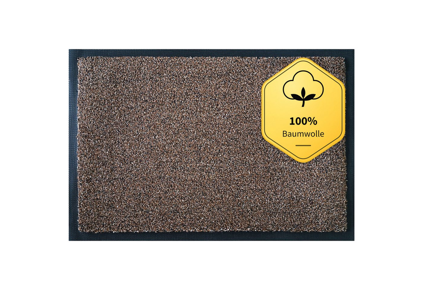 Kubus Fußmatte Solid, waschbare Sauberlaufmatte mit rutschfester TPE-Rückseite, Hohe Schmutz- und Feuchtigkeitsaufnahme Bild 4
