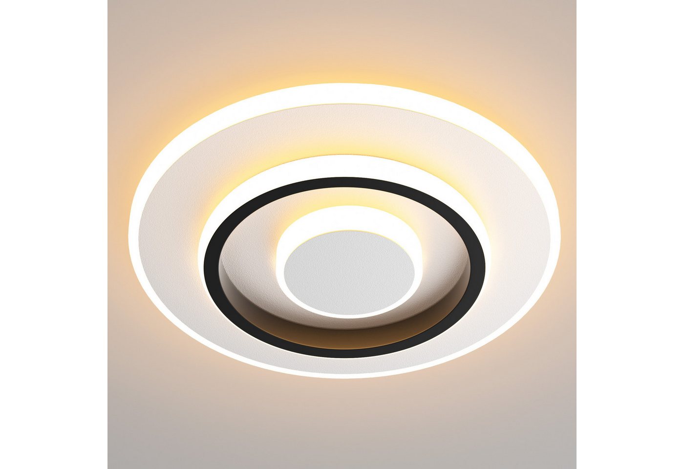 BlingBin LED Deckenleuchte Runde Deckenlampe LED Moderne 22W, Minimalistisches Design, 2200LM, LED fest integriert, Warmweiß, Neutralweiß, Kaltweiß, LED Lampen Deckenbeleuchtung Ceiling Light für Wohnzimmer Bild 3