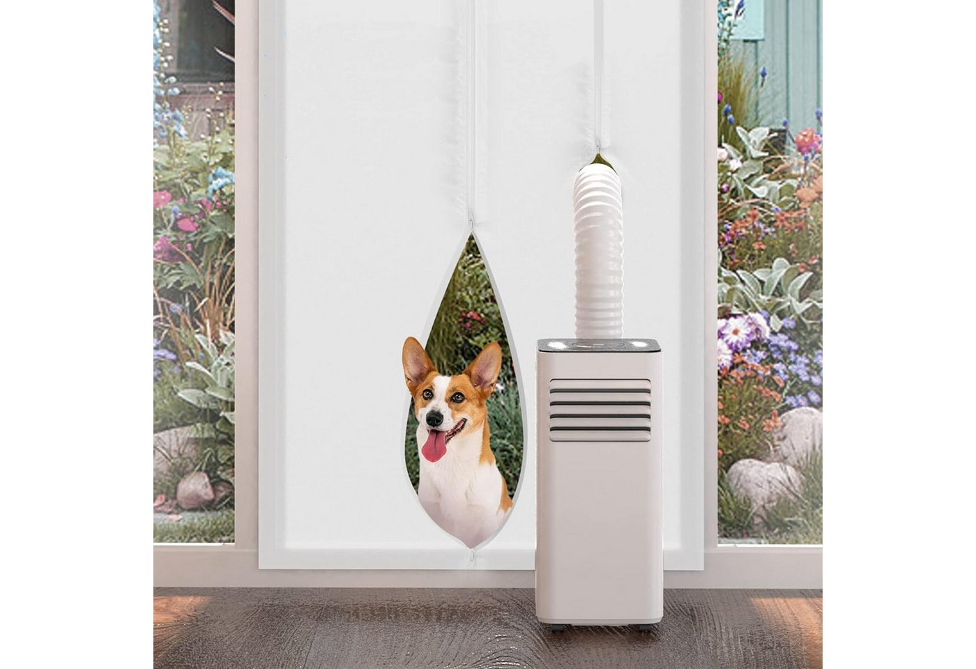 Coonoor Fensterstopper Klimaanlagen-Türdichtung mit Reißverschluss für mobile Klimaanlagen, (1-tlg), ohne Bohren Bild 2