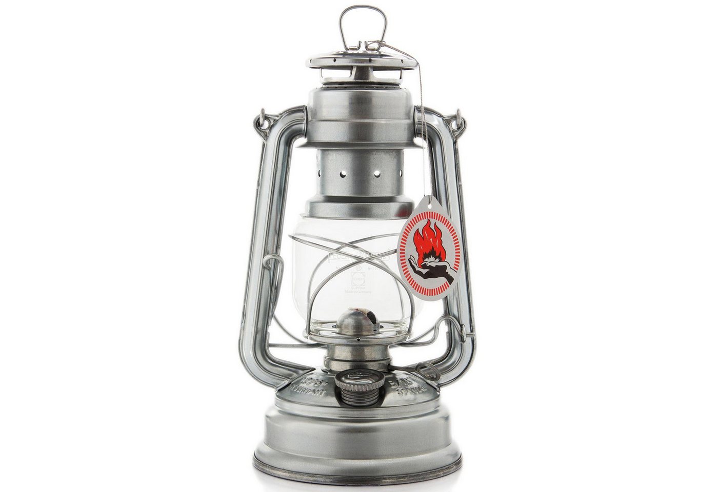 Feuerhand Outdoorkerze Feuerhand Sturmlaterne Baby Special 276 mit Tasche (Spar-Set, 2-tlg., Lampe+Tasche silber), galvanisch verzinktes Stahlblech Bild 4