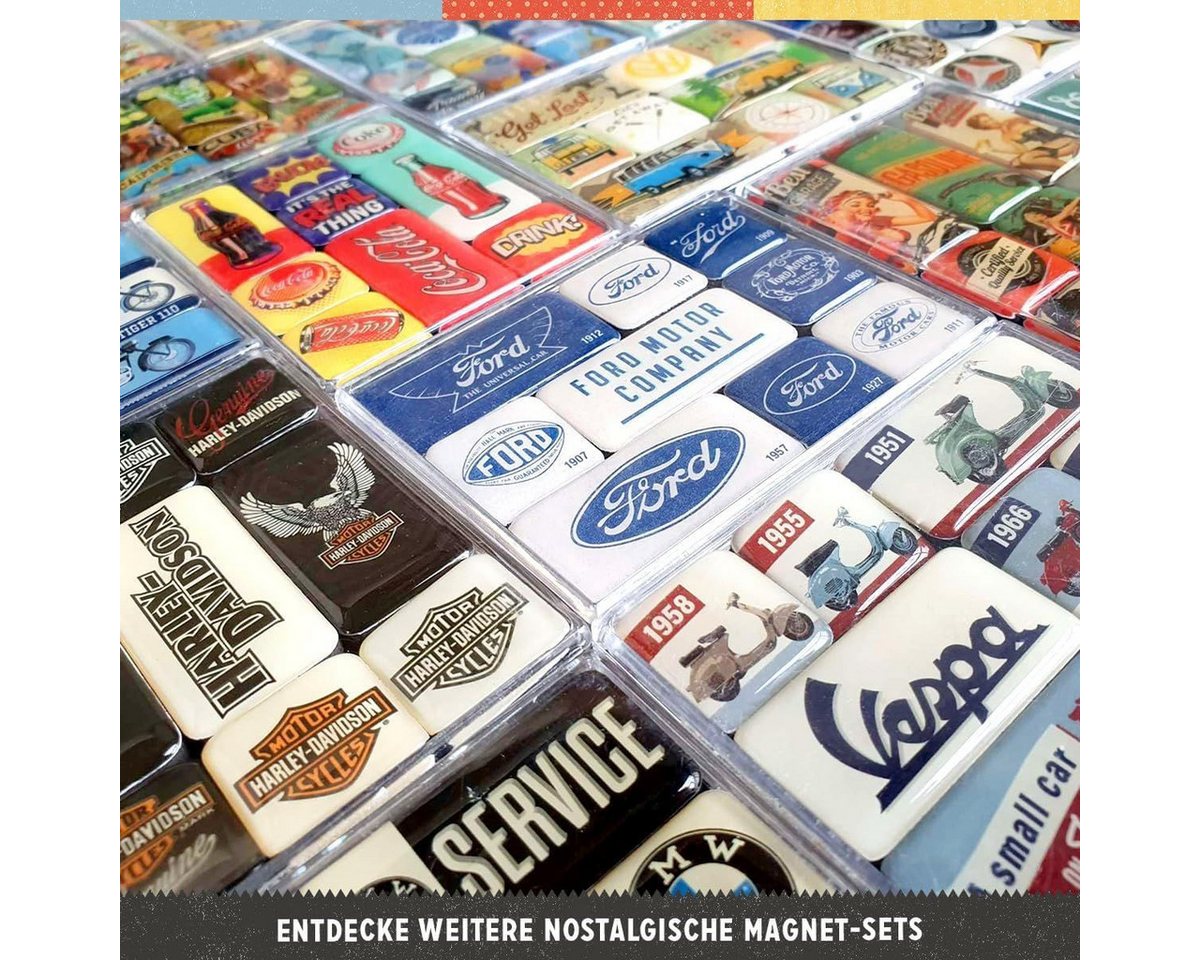 Nostalgic-Art Magnet 9tlg. Magnetset - Harley-Davidson - Genuine Motorcycles Milwaukee Bild 5