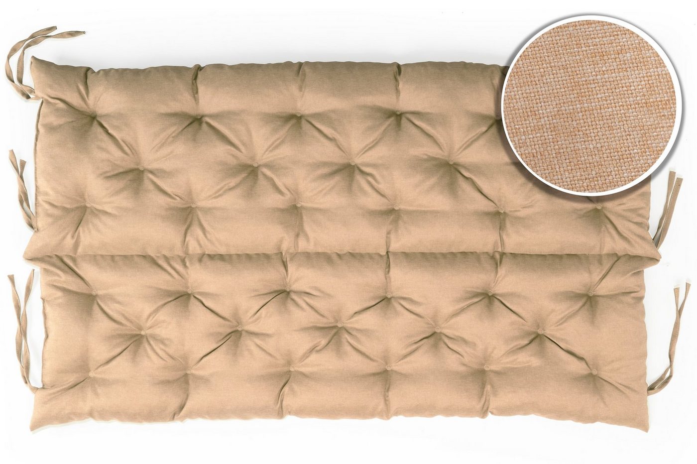 sunnypillow Bankauflage Bankauflage Stuhlkissen viele Farben und Größen zur Auswahl, 140 cm x 40 cm x 40 cm sandfarben Bild 5