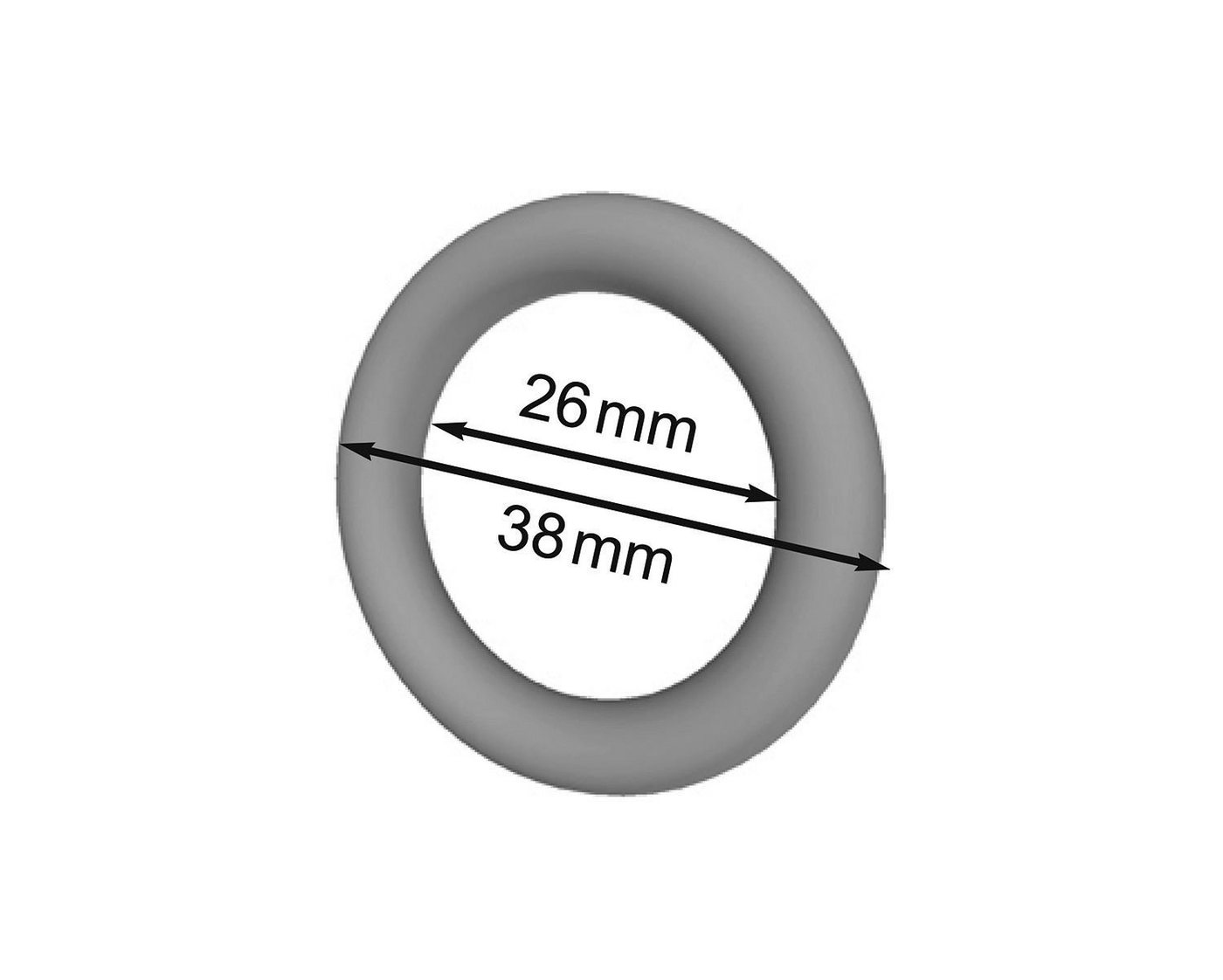 nodeko Gardinenring Vorhangringe mit Faltenlegehaken, für Vorhangstangen und Gardinenstangen Ø 16 mm bis Ø 20 mm, (Packung, 10 Ringe + 10 Faltenlegehaken), Ringe vollrund Bild 3