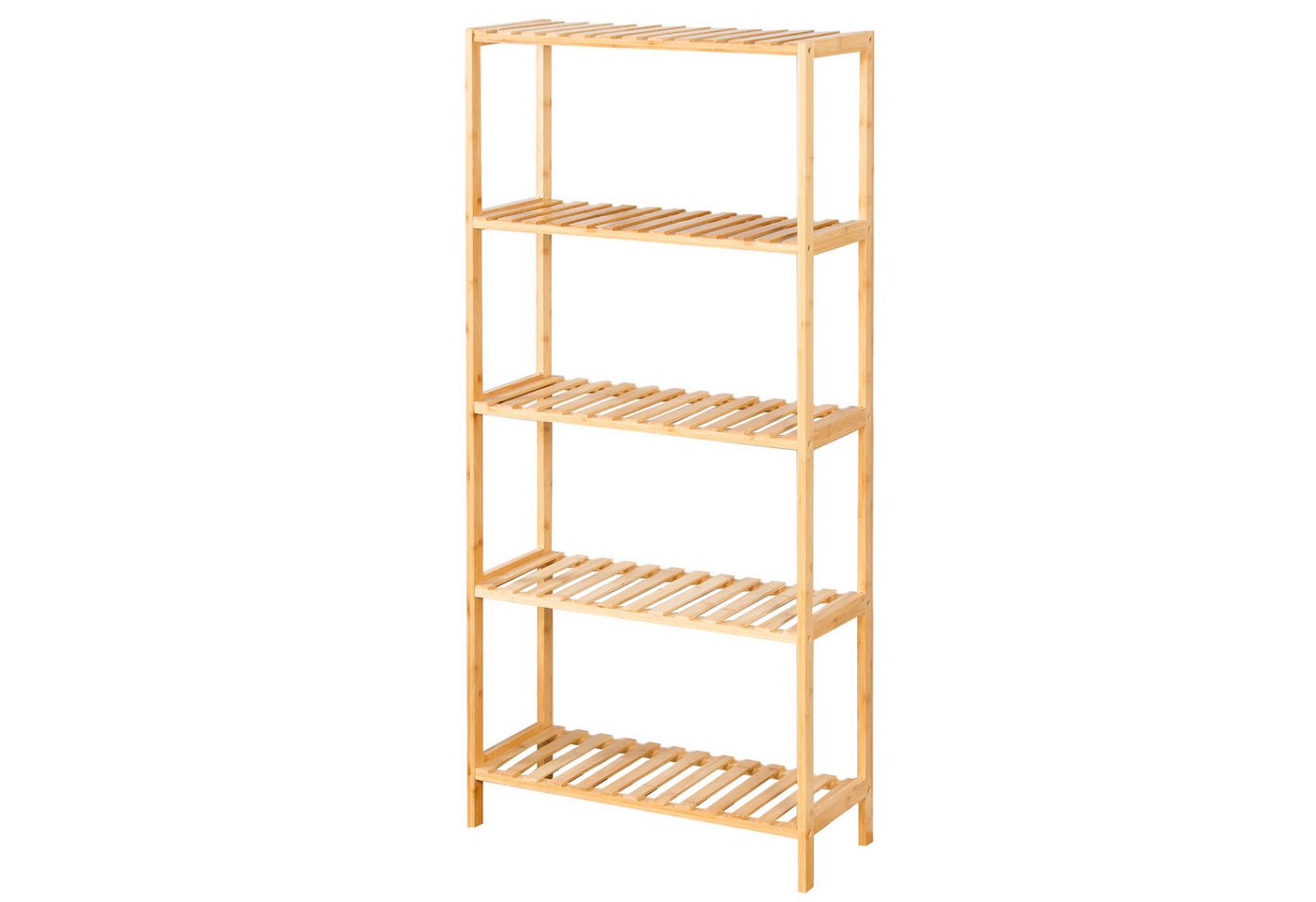 Kubus Standregal aus Bambus Aspen, 5 geräumige Ablageflächen, Aufbewahrung von Handtüchern, Kleidung, Büchern oder Dekoartikeln Bild 4