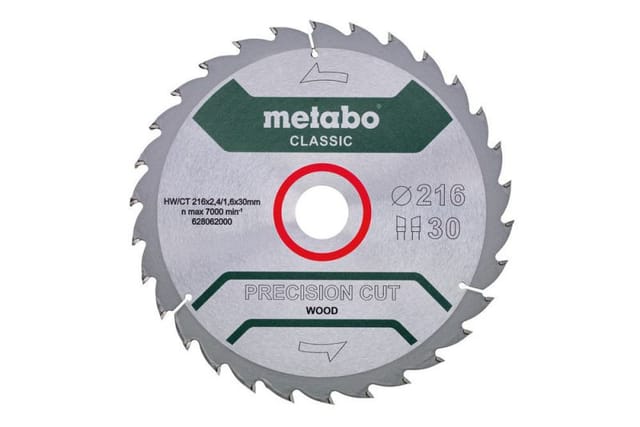 Metabo Sägeblatt "precision cut wood - classic", 216x2,4/1,6x30, Z30 WZ 22°