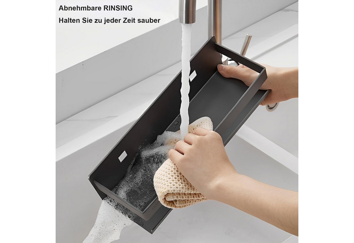 HAUSS SPOLE Duschablage Badregal mit rostfrei Küchenregal für Wandmontage Eckablage