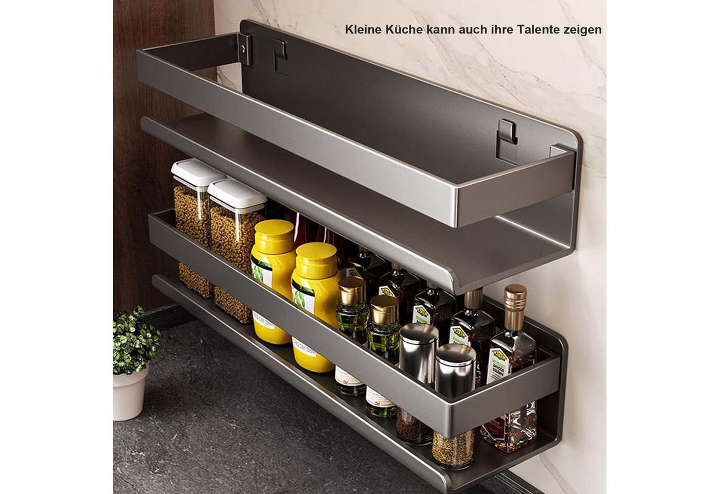 HAUSS SPOLE Duschablage Badregal mit rostfrei Küchenregal für Wandmontage Eckablage Bild 2