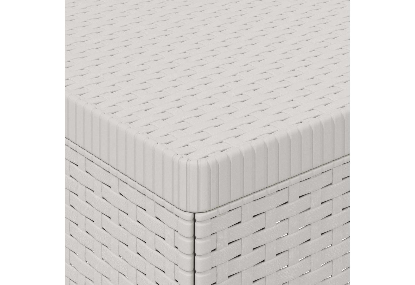 vidaXL Sofaelement 1-Sitzer Garten-Sofa Rattan-Look PP Weiß