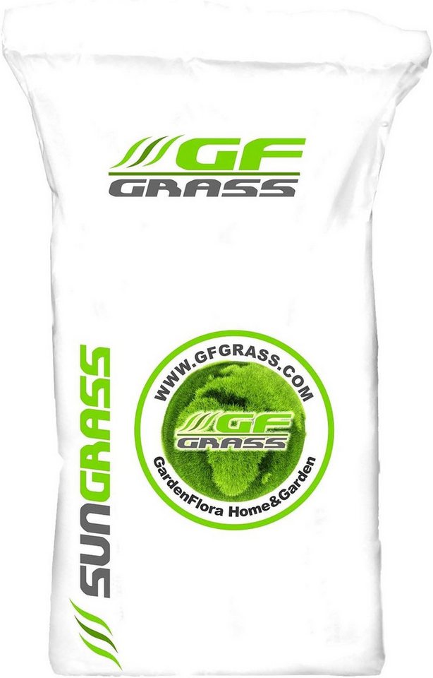 GF Rasensamen Sun Grass, 10 kg, dürreresistenter Rasen Grassamen Rasensaat Saatgut Grassaat