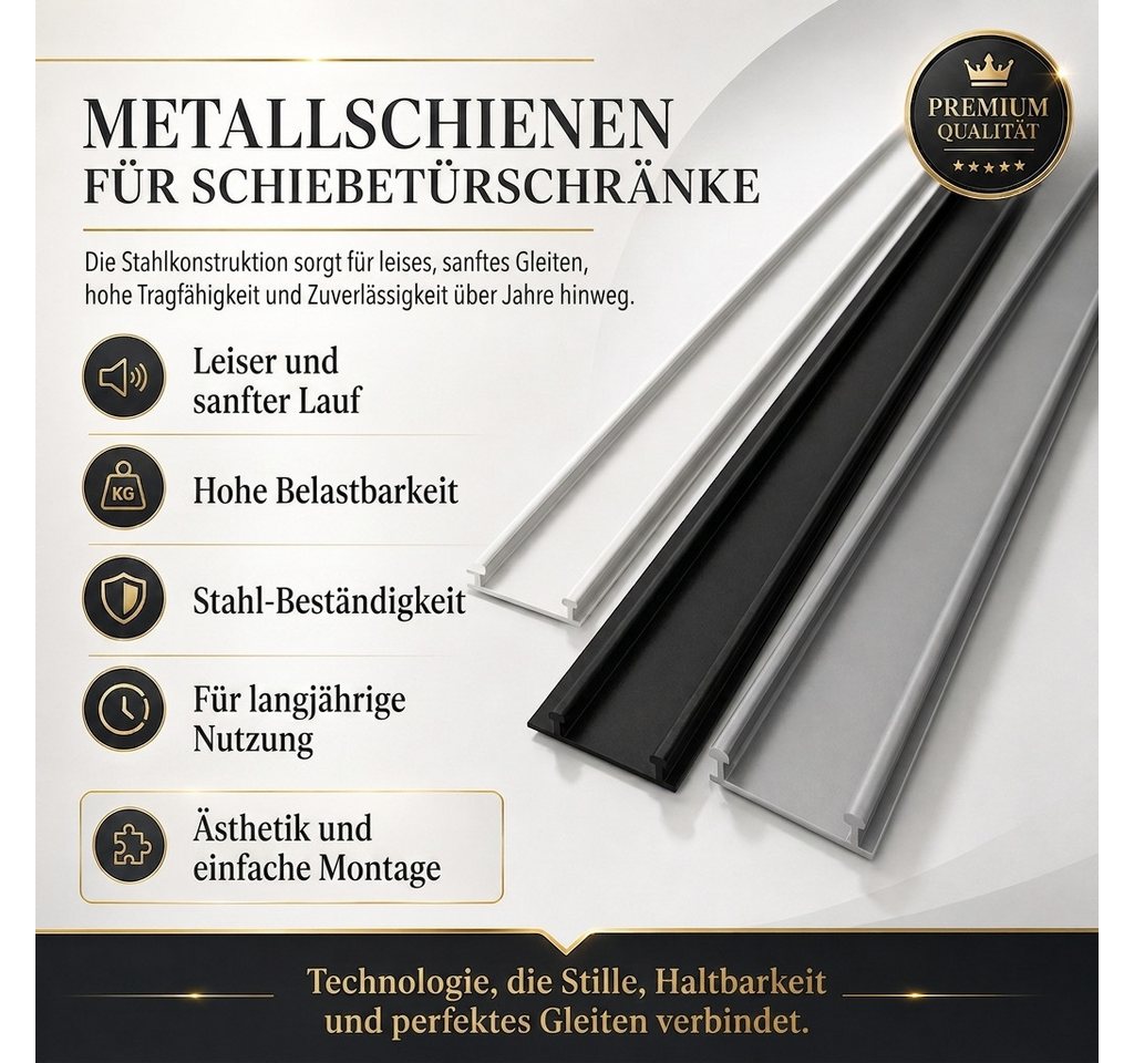 A&J MöbelLand GmbH Schiebetürenschrank IRO 2-türiger Kleiderschrank mit Spiegel und Kleiderstangen (TOP ANGEBOT! Geräumiger Schrank mit einer Breite von 200 cm und Spiegel, ideal zur Aufbewahrung von Kleidung und Accessoires. Viel Stauraum., TOP PRODUKT! Wählen Sie das ideale Modell für Ihr Schlafzimmer) Breite: 200 cm, Höhe: 215 cm, Tiefe: 59,5 cm Bild 3