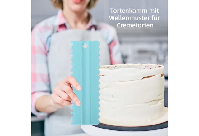 FOUORTUNATE-BEE Teigschaber 4er-Set Kunststoff-Schaber für Backen & Kuchendeko, Vielseitige Torten- und Cremeschaber für DIY-Bäckerei