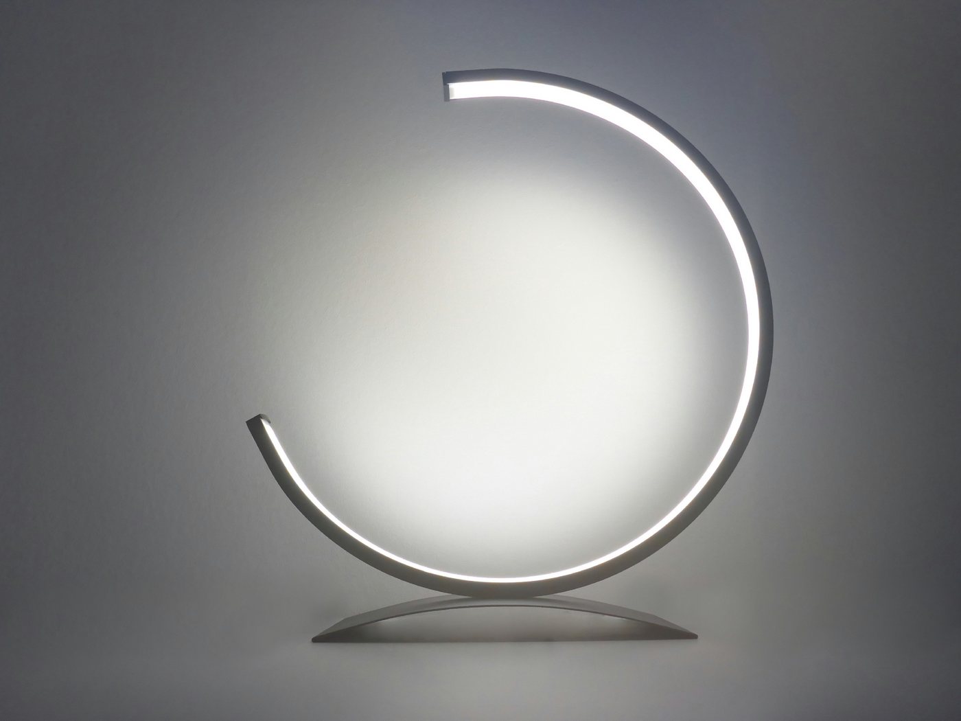 TRANGO LED Tischleuchte, 2019-03A *MOONLIGHT* stufenlos dimmbar & CCT Lichtfarbe Steuerung 3000K-4500K-6500K mit Schnurschalter LED-Lichtleiste, Tischleuchte, Nachttischlampe, inkl. 1x 12.5 Watt LED Modul, Tischlampe in Anthrazit schwarz