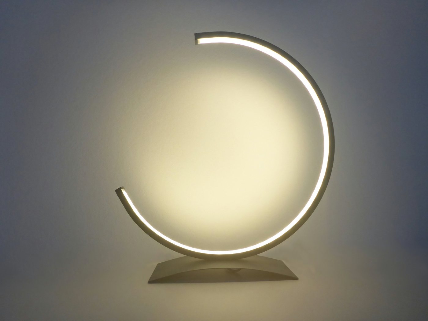 TRANGO LED Tischleuchte, 2019-03A *MOONLIGHT* stufenlos dimmbar & CCT Lichtfarbe Steuerung 3000K-4500K-6500K mit Schnurschalter LED-Lichtleiste, Tischleuchte, Nachttischlampe, inkl. 1x 12.5 Watt LED Modul, Tischlampe in Anthrazit schwarz Bild 3