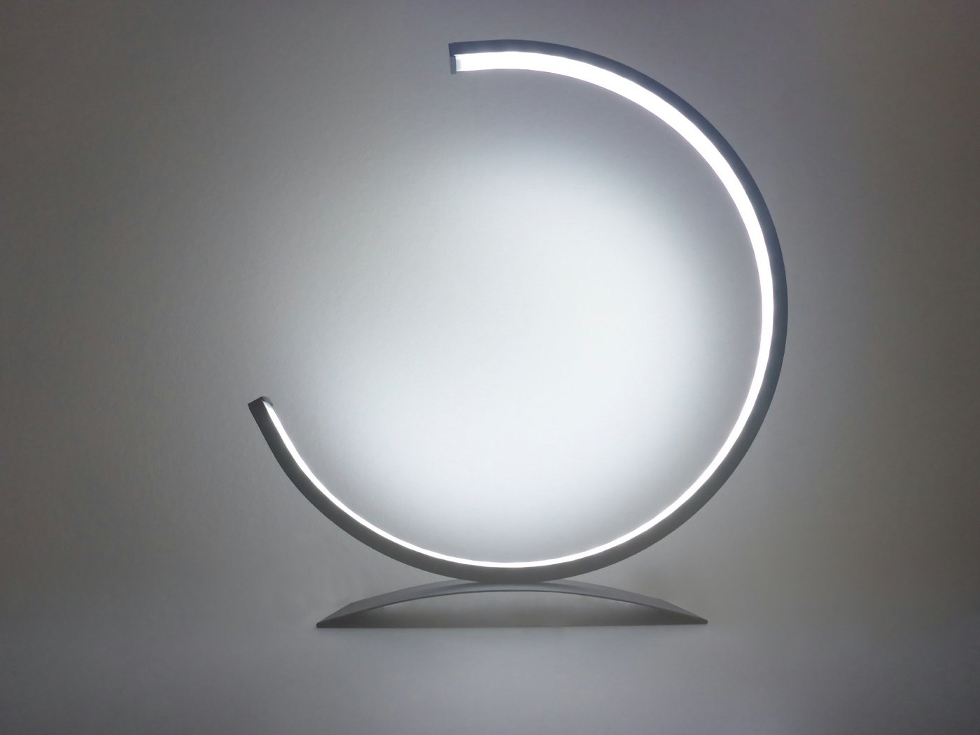 TRANGO LED Tischleuchte, 2019-03A *MOONLIGHT* stufenlos dimmbar & CCT Lichtfarbe Steuerung 3000K-4500K-6500K mit Schnurschalter LED-Lichtleiste, Tischleuchte, Nachttischlampe, inkl. 1x 12.5 Watt LED Modul, Tischlampe in Anthrazit schwarz Bild 4